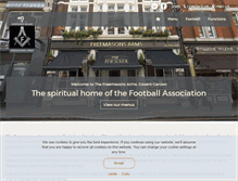 Tablet Screenshot of freemasonsarmscoventgarden.co.uk